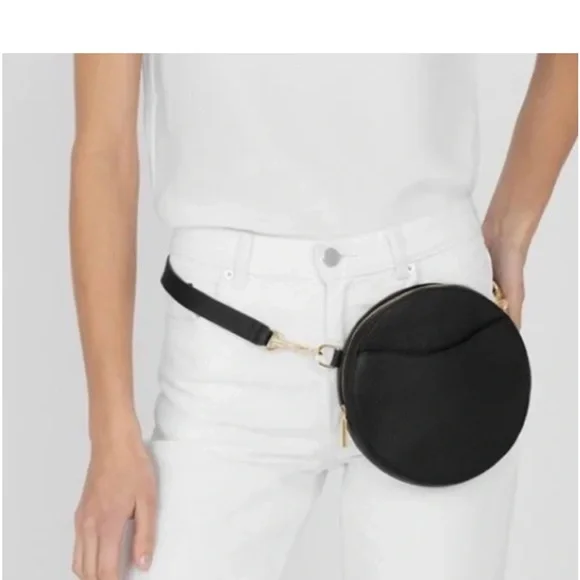 Cuyana Mini Circle Belt Bag Adjustable Crossbody Shoulder XS/S Black EUC - Picture 3 of 11